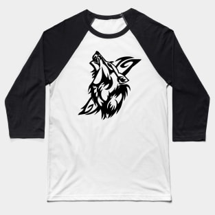 Tribal Wolf Baseball T-Shirt